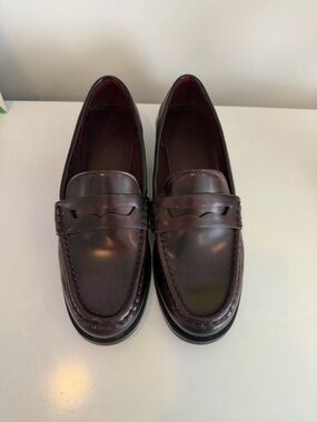 H&M Women's Burgundy Penny Loafers